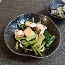 いかの旨味とかつおの風味♡小松菜と豆腐の炒め物